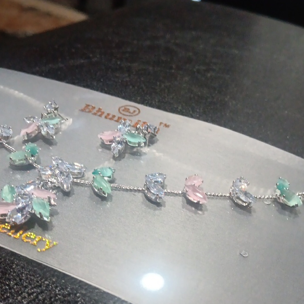 Pastel Gemstone Necklace and Earring Set - Picture 5 of 6